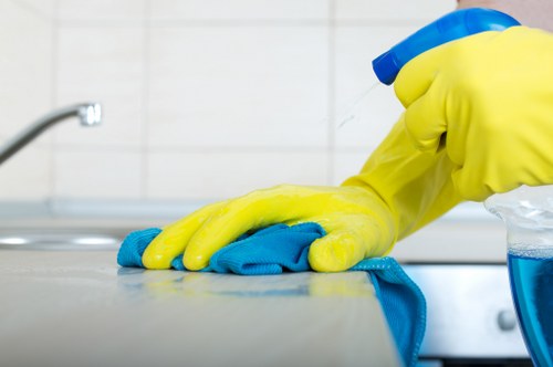 Cleaner restoring a living room sofa through expert upholstery care in Bulls Cross